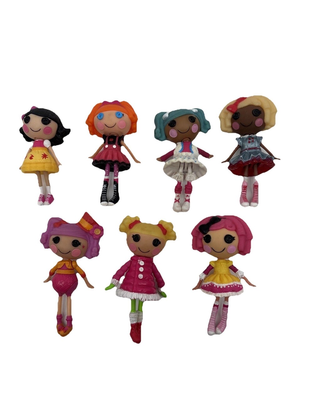 Lalaloopsy Mini Doll Lot of 7 Figures 3” Collectible Dolls Mixed Characters